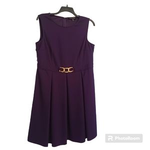 BLACK LABEL by EVAN- PICONE Plum Purple Classic Sleeveless Dress Size 16